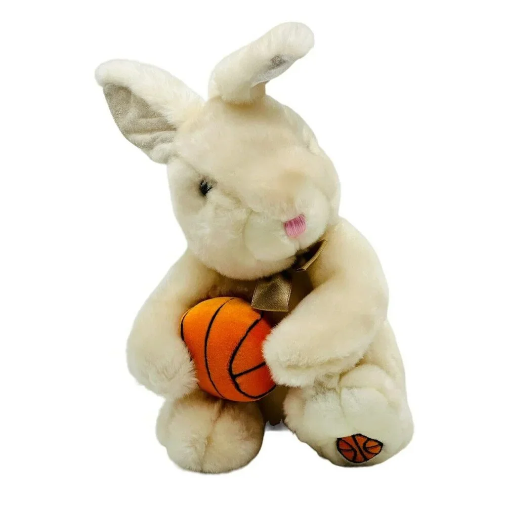 Dan‎ Dee Bunny Rabbit Basketball Foot Plush Tan Easter 11 inch Stuffed Animal